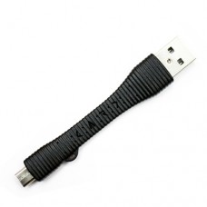 Micro USB 對折式短 Cable - 黑