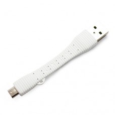 Micro USB 對折式短 Cable - 白