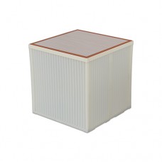 Qcomb - Wooden pattern top/ivory white