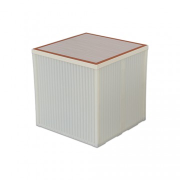 Qcomb - Wooden pattern top/ivory white (4 PCS)